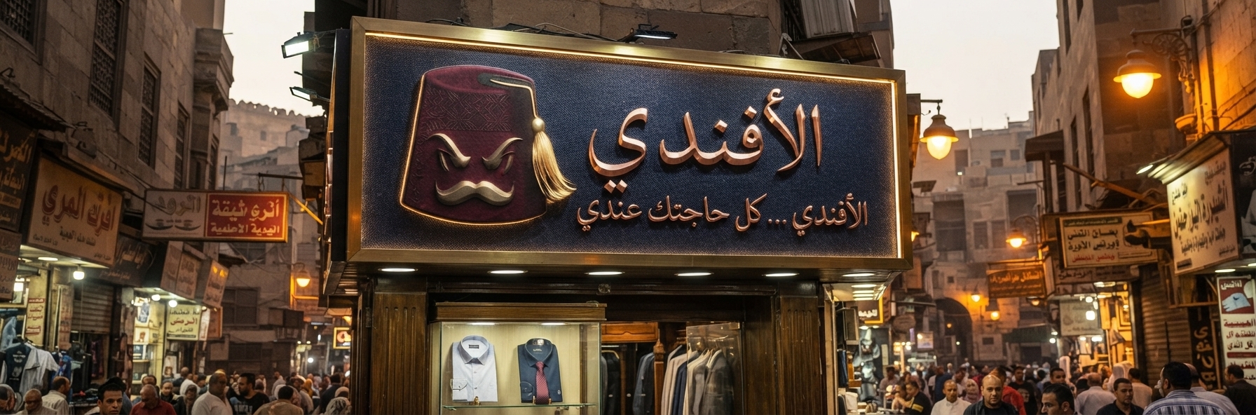 واجهة محل الأفندي للملابس والأحذية